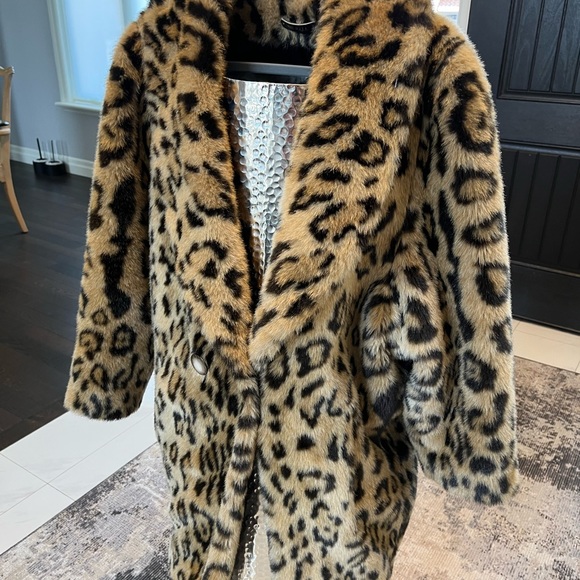 Sexy vintage cat coat size medium faux fur 70s smoking jacket style fall winter - Picture 2 of 16